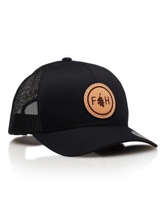 Folded Hills Snapback Hat - Black/Black 1