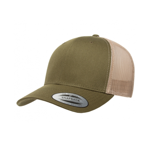 Folded Hills Snapback Hat (Olive/Beige) 1