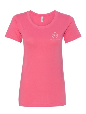 Women's Short Sleeve Crew Neck Tee - Pink 1