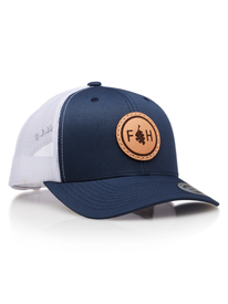 Folded Hills Snapback Hat (Blue/White)