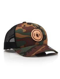 Folded Hills Snapback Hat (Camo/Black)
