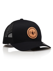Folded Hills Snapback Hat - Black/Black