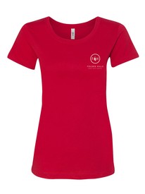 Women's Short Sleeve Crew Neck Tee - Red